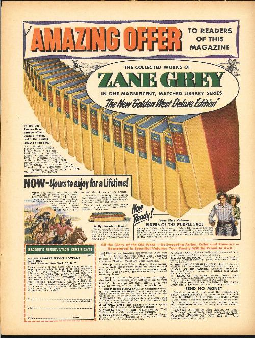 Zane Grey - Walter Black Editions - circa 1951