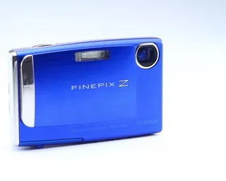 Small blue point-shoot camera